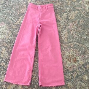 Pink Zara wide leg jeans